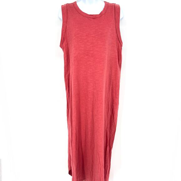 Z Supply Womens Coral 100% Cotton Sleeveless Maxi Dress Size M - Picture 1 of 9